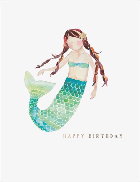 Mermaid Birthday |  Single Card