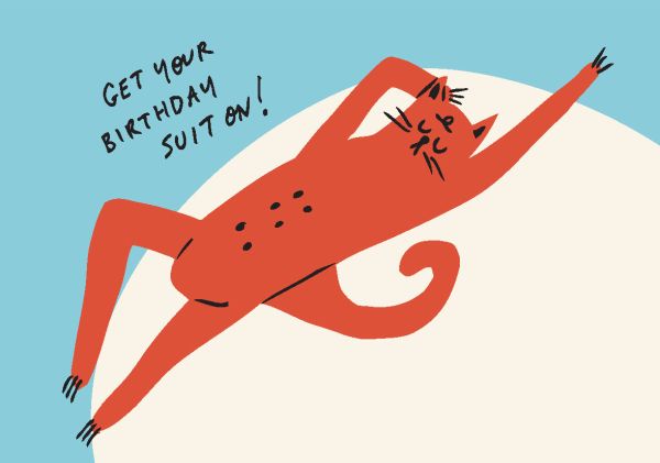 Get Your Birthday Suit On | Single Card
