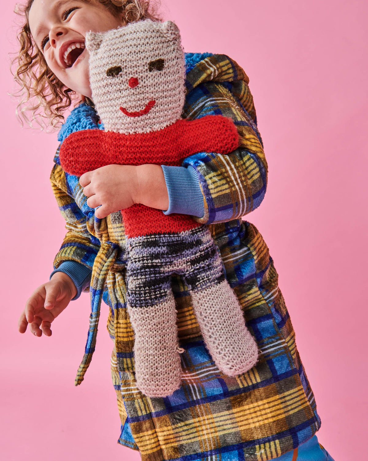 Cosy Tartan Kuddle Kids Robe | Small