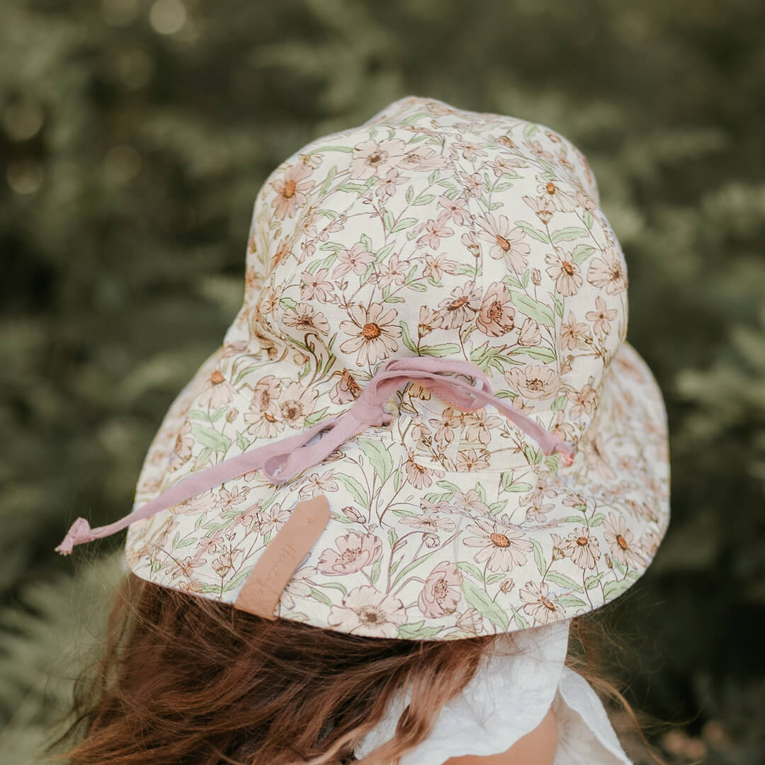 Wanderer Girls Reversible Panelled Bucket Sun Hat | Poppy | Rosa