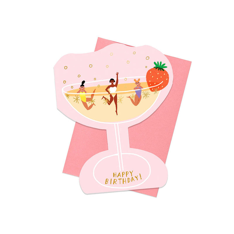 Die Cut Single Card | Champagne