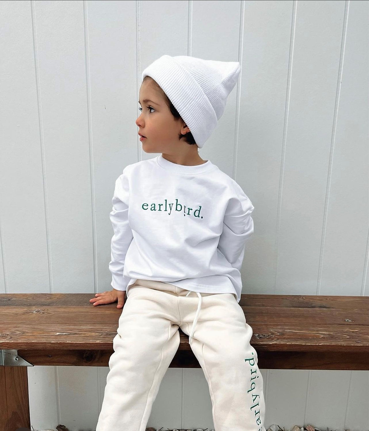 Early Bird Signature Logo Long Sleeve Tee and Tracksuit Pants