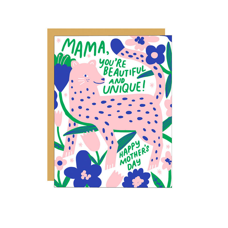 Hello Lucky - Single Card - Mama Leopard