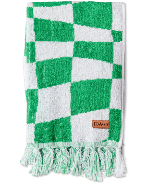 Checkerboard Terry Hand Towel