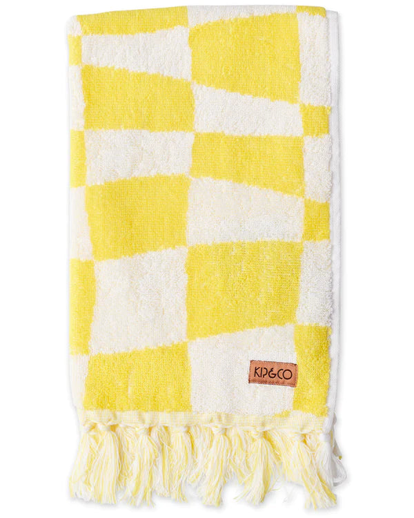 Checkerboard Terry Hand Towel